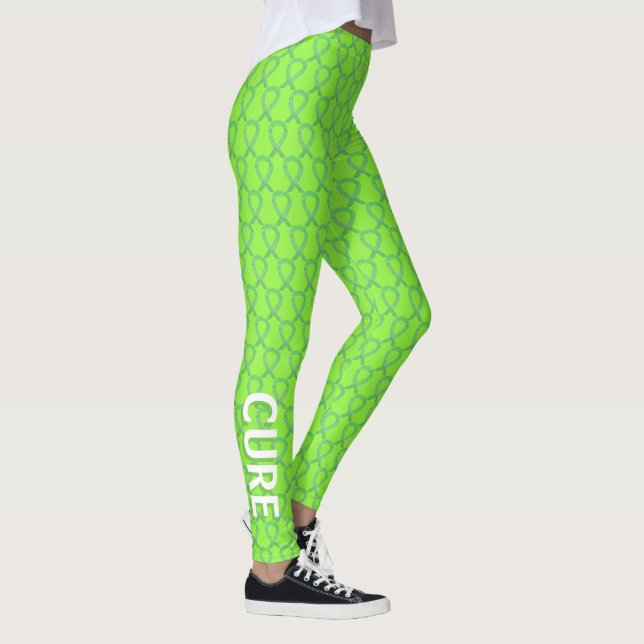 Leggings d'art personnalisés de la Lime Green Awar (Droite)