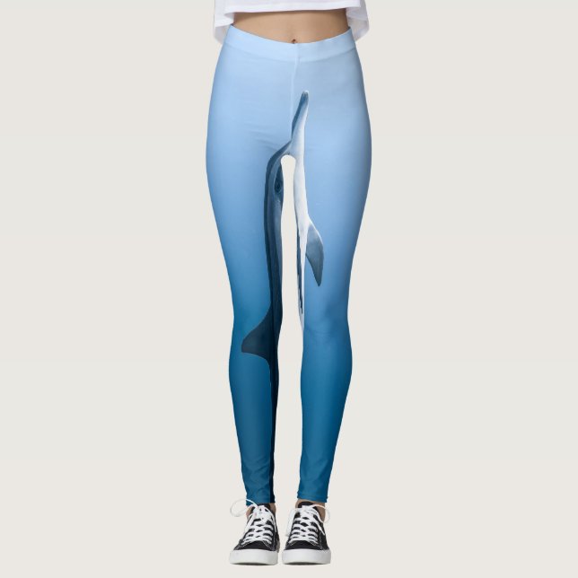 Leggings Dauphin de mer mignonne (Devant)