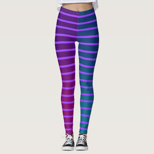 Leggings de bandes de déformations mi-Parti (Devant)