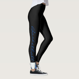 Leggings de basket-ball bleu et blanc