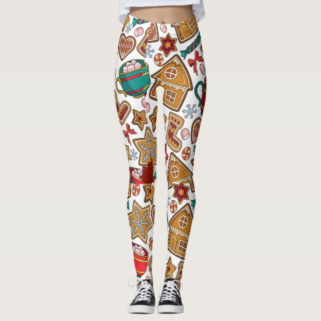 Leggings de biscuits de vacances (Devant)