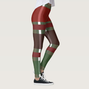 Leggings de Burgandy vert de Noël