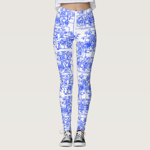 Leggings de circuit (cyan)
