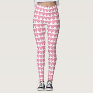 Leggings de coeur rose