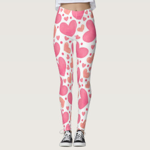 Leggings de Coeurs roses