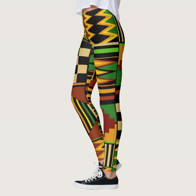 Leggings de conception Tribal Kente en Afrique (Gauche)