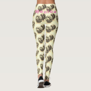 Leggings de conditionnement de nom personnalisé
