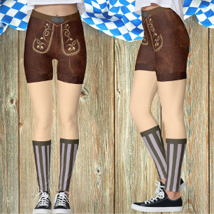 Leggings de costume Oktoberfest en Lederhosen