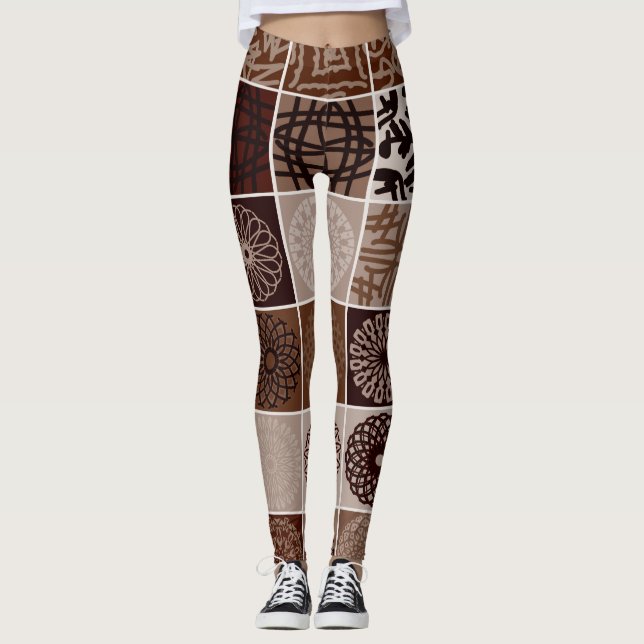 Leggings de couleur marron vibrant "Ratti_Creative (Devant)