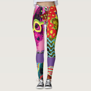 Leggings de Crazy Cat Pop Art