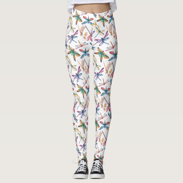 Leggings de danse de libellules vibrants (Devant)