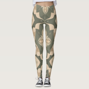 Leggings de décor symétrique - Couleur douce De or