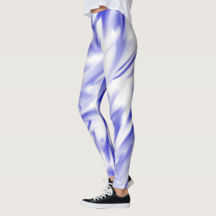 Leggings de design d'art bleu et blanc