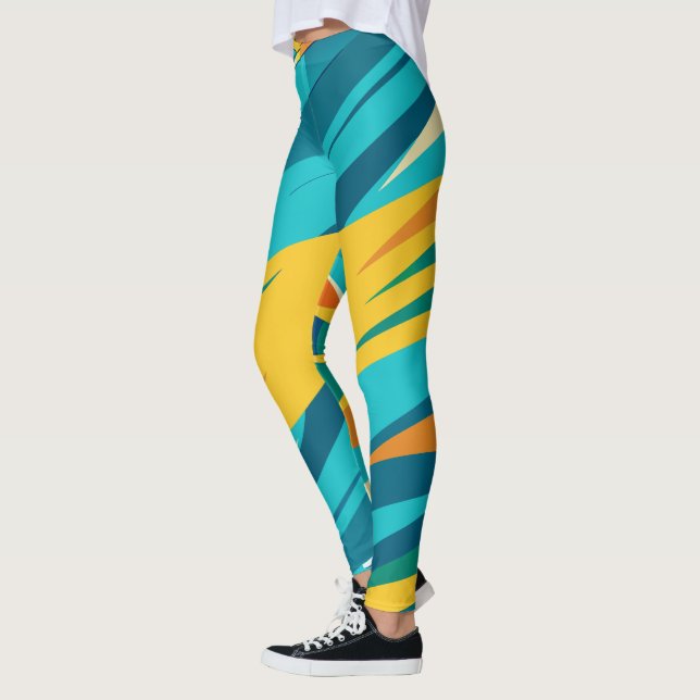 Leggings de designer avec un modèle de leggin défa (Gauche)