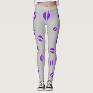 Leggings de disque violet