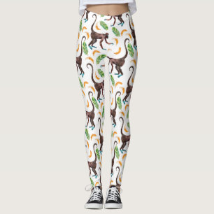 Leggings De doux singes qui jonglent avec des bananes