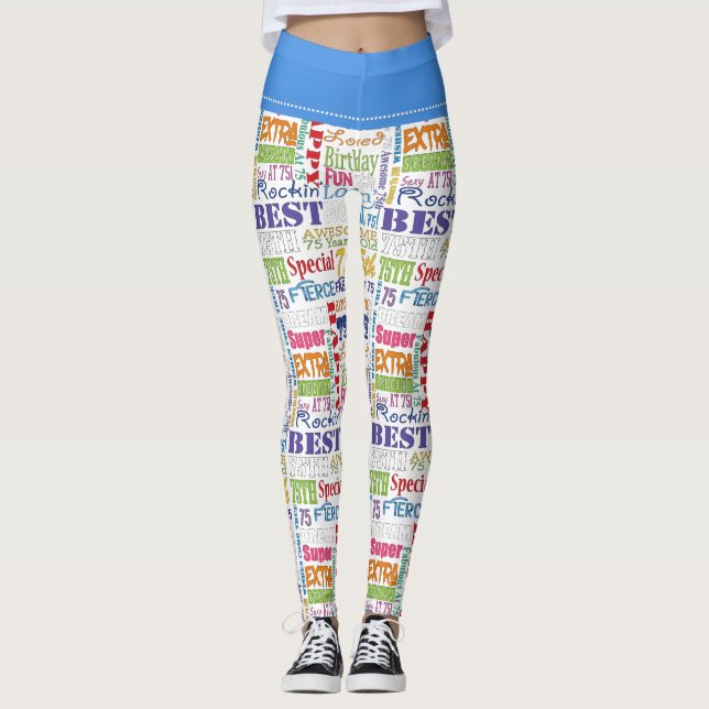 Leggings De fête d'anniversaire cadeaux uniques et (Devant)