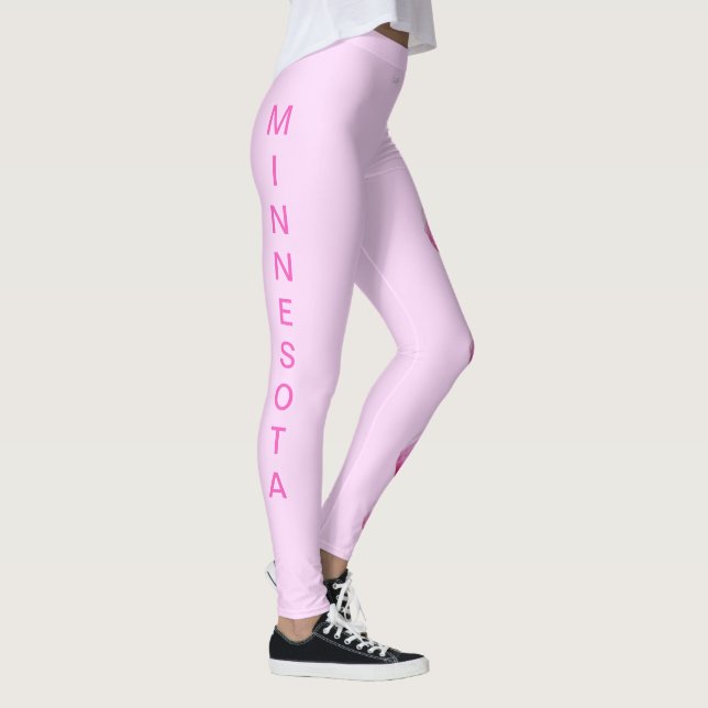 Leggings de fleur de chlipper rose du Minnesota St (Droite)