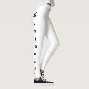 Leggings de fleurs d'État du Kentucky Blanc