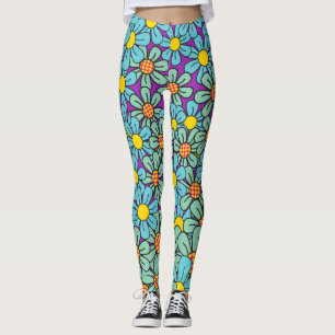 Leggings de flûte à fleurs