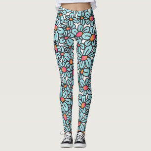 Leggings de flûte à fleurs