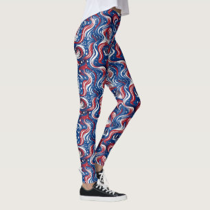 Leggings de flux patriotiques - Amusants