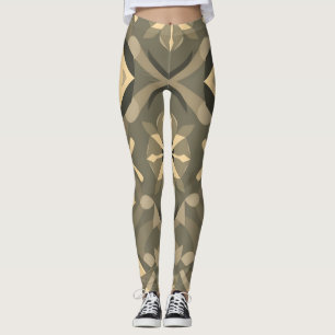Leggings de formes géométriques - Patte élégante e