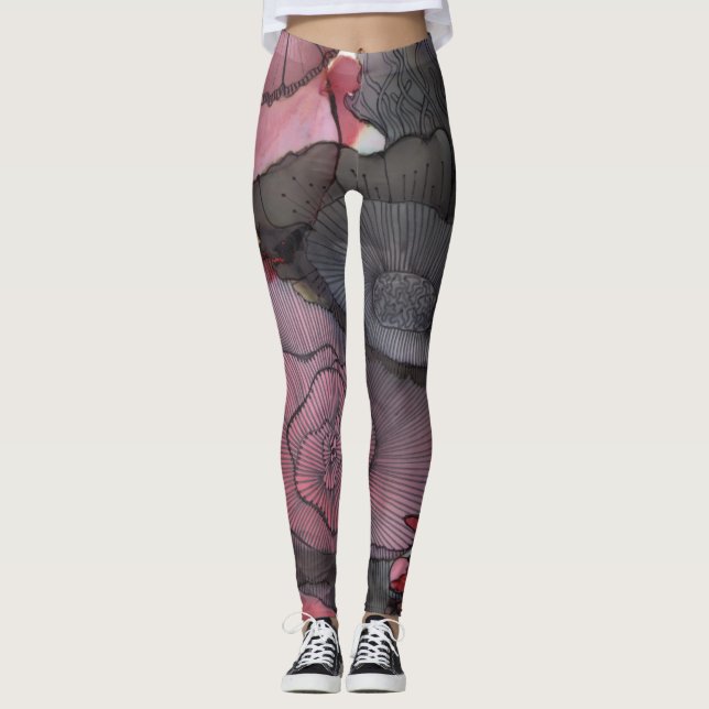 Leggings de framboise noire (Devant)