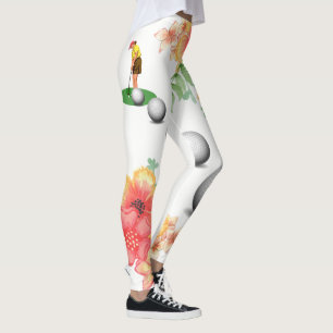Leggings de golf floral pour golfeur