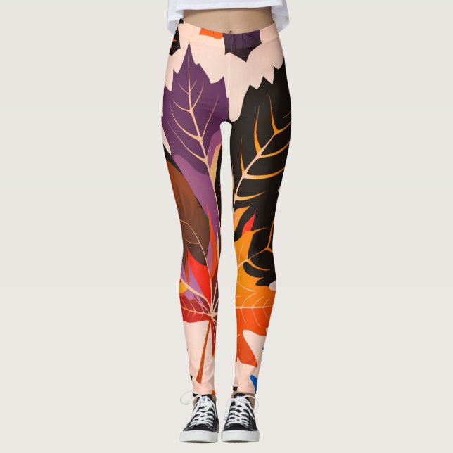 Leggings de hojas comodiada para las piernas (Devant)
