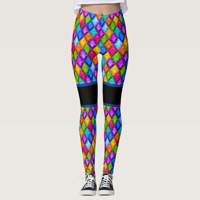 Leggings de la mode de la flûte de diamants (Devant)