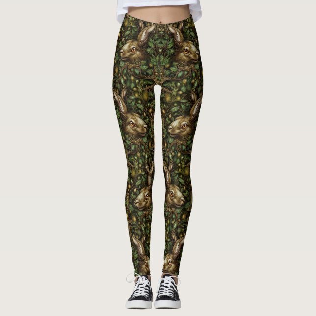 Leggings de lièvres de Peeking Sneaky - mignonette (Devant)