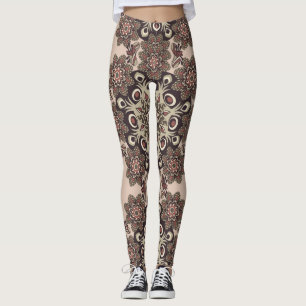leggings de mandala à fleurs