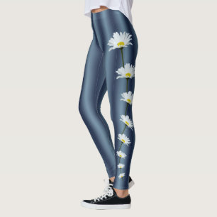 Leggings de marguerite Blanc Daisy Stretchy Pants