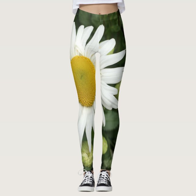 Leggings de marguerite blanche (Devant)
