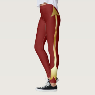 Leggings de maroon Gold Arrow