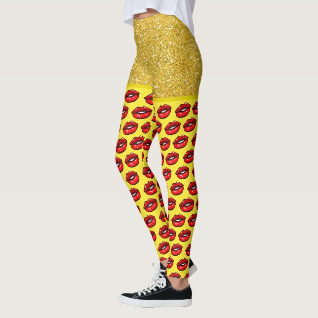 Leggings de mode LIPS (Gauche)