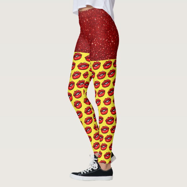 Leggings de mode LIPS (Gauche)