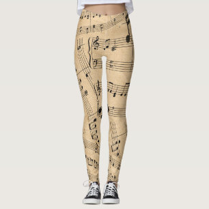 Leggings de musique de feuille