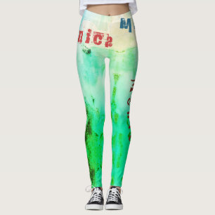 Leggings de nature de nom personnalisé