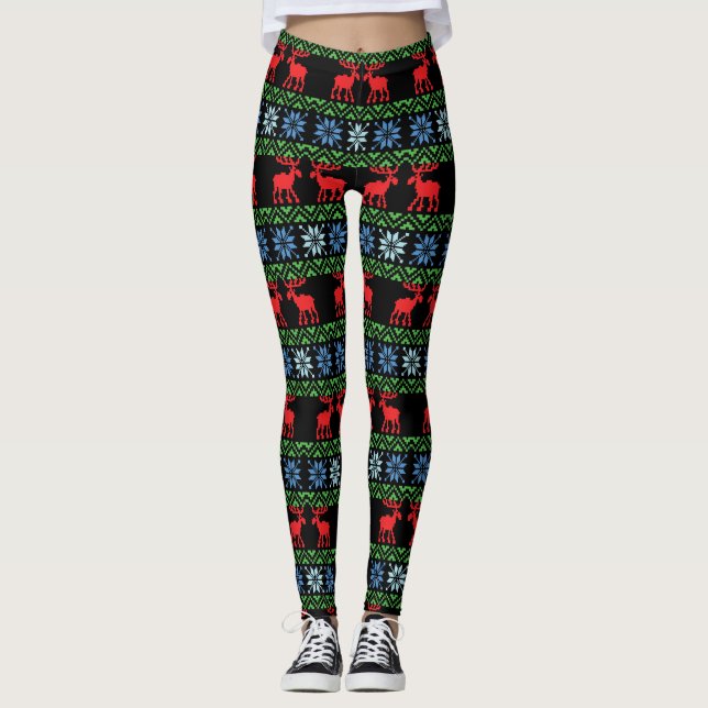 Leggings de Noël des femmes (Devant)