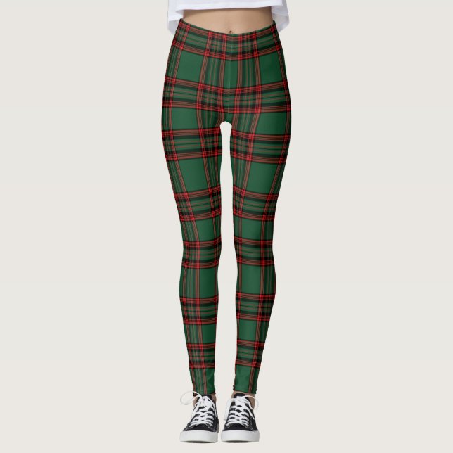 leggings de Noël plaid (Devant)