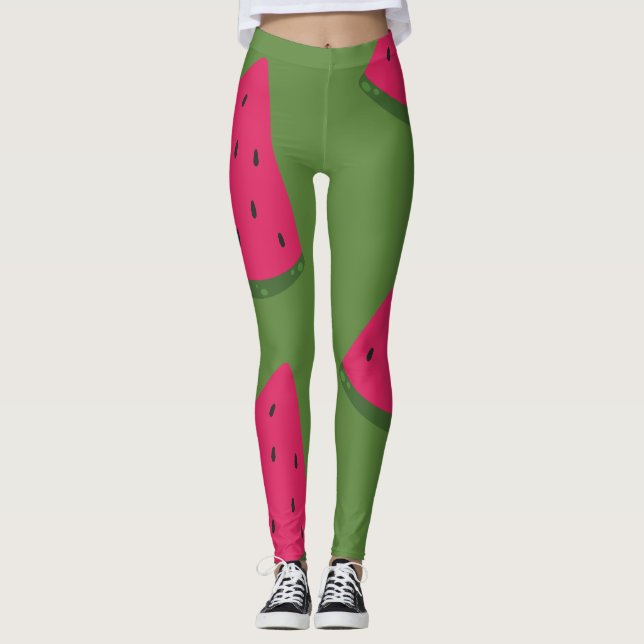 Leggings de pastèque d'olive élégant (Devant)