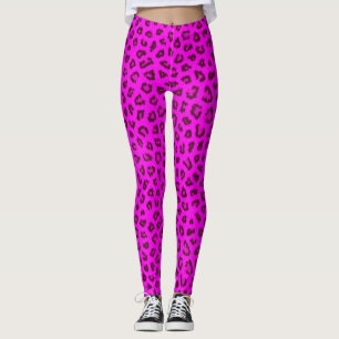 Leggings de peau de léopard rose