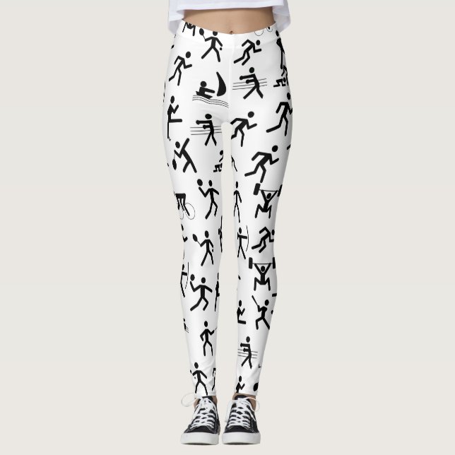 Leggings de Pictogramme de sport - doux et stretch (Devant)