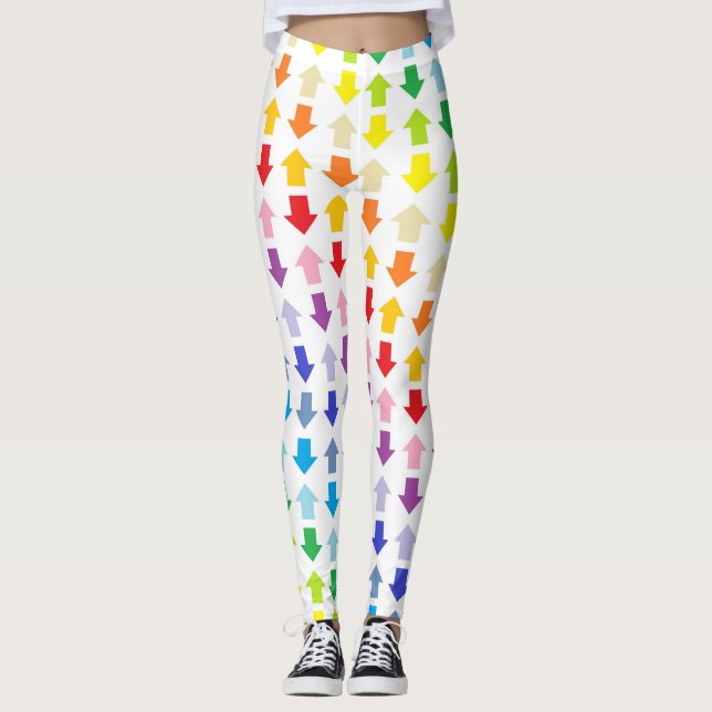 Leggings De plus larges flèches d'arc-en-ciel de spectre (Devant)