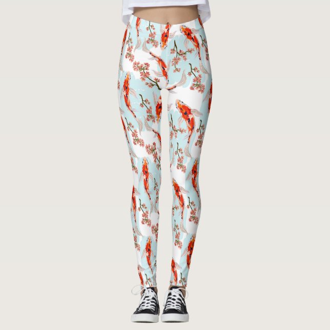 Leggings de poissons de Koi (Devant)