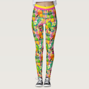 Leggings de Power Pickleball Flamingo Tropical