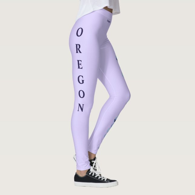 Leggings de raisins d'état de l'Oregon Lavender (Droite)