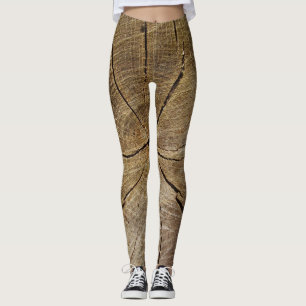Leggings de section de coupe de chêne